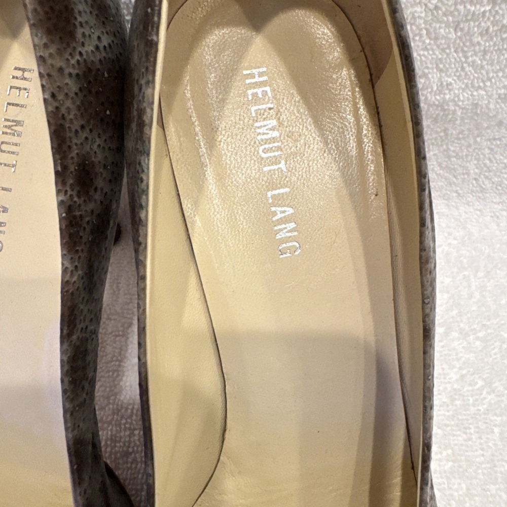 Helmut Lang Leather Platform Pumps Shoes Size 38, US 8 - Picture 3 of 9